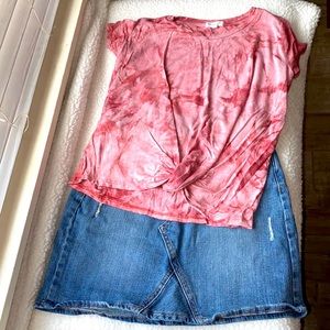 🌸 Girls Tye dye & Distressed Skirt Set 🌸